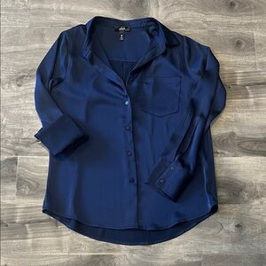 Satin Button-Up runs big